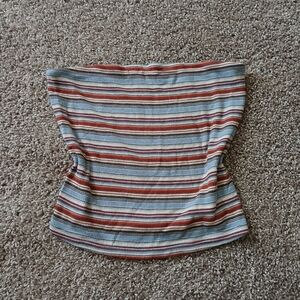 🧚‍♀️American Eagle Striped Ribbed Tube Top | Retro Y2K